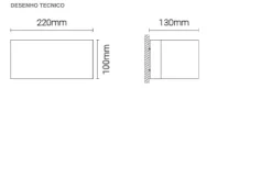 Luminária Saliente de Parede para Exterior Tromilux 2036.107.1O4 Branco