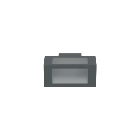 Luminária Saliente de Parede para Exterior Tromilux 2038.100.7OX Grafite
