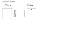 Luminária Saliente de Parede para Exterior Tromilux 2064.103.2F3 Cinza