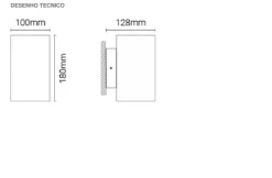 Luminária Saliente de Parede para Exterior Tromilux 2039.100.2FX Cinza
