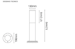 Luminária Saliente de Piso para Exterior Tromilux 2053.110.8T3 Aço Inoxidável
