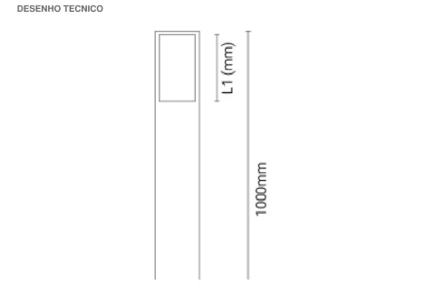 Luminária Saliente de Piso para Exterior Tromilux 2044.116.2F3 Cinza