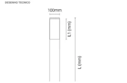 Luminária Saliente de Piso para Exterior Tromilux 2052.100.9OX Preto