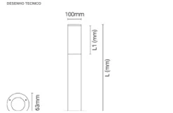 Luminária Saliente de Piso para Exterior Tromilux 2050.116.1T3 Branco
