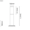 Luminária Saliente de Piso para Exterior Tromilux 2049.110.2T3 Cinza