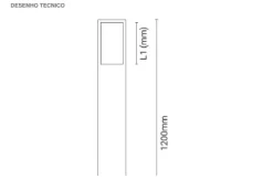Luminária Saliente de Piso para Exterior Tromilux 2045.110.1F4 Branco