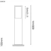 Luminária Saliente de Piso para Exterior Tromilux 2043.110.2F4 Cinza