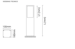 Luminária Saliente de Piso para Exterior Tromilux 2042.116.1F4 Branco