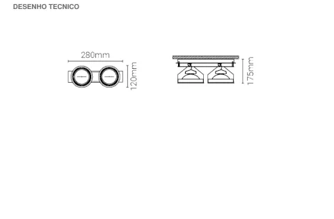Luminária Saliente de Teto com Luz Orientável Tromilux 1199.215.1X3 Branco