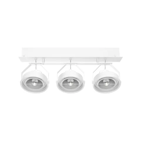 Luminária saliente de teto em chapa de aço galvanizado Tromilux 1199.310.1X2 Branco