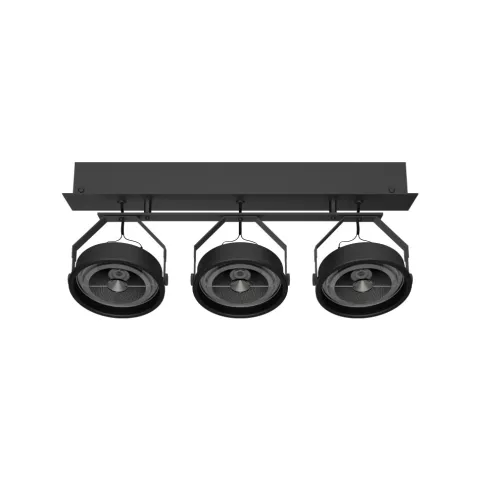 Luminária Saliente de Teto em Chapa de Aço Galvanizado Tromilux 1199.315.9X2 Preto