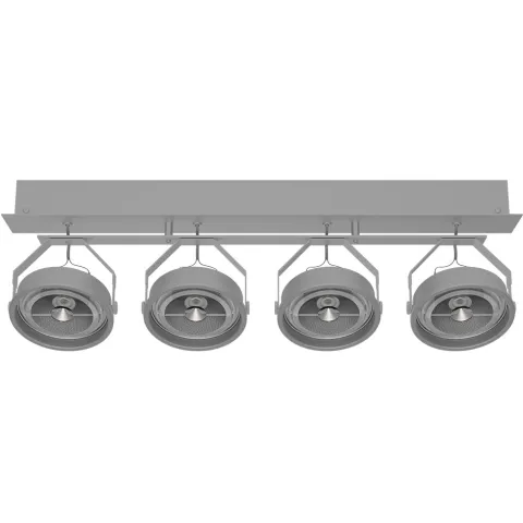 Luminária Saliente de Teto em Chapa de Aço Galvanizado Tromilux 1199.410.9X2 Preto