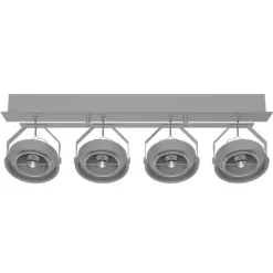 Luminária saliente de teto em chapa de aço galvanizado Tromilux 1199.415.7X2 Grafite