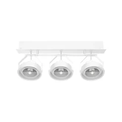 Luminária saliente de teto orientável em aço galvanizado Tromilux 1199.315.1X2 Branco