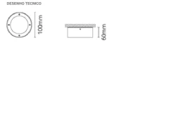 Luminária Saliente de Teto para Exterior Tromilux 2060.107.9T4 Preto