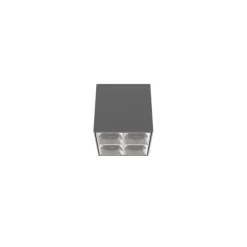 Luminária Saliente em Alumínio para Teto Tromilux 1525.402.2X4 Cinza