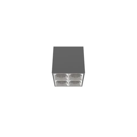Luminária saliente em alumínio com luz descendente Tromilux 1525.402.2X2 Cinza