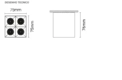 Luminária Saliente em Alumínio para Interior Tromilux 1525.402.1X3 Branco