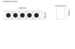 Luminária Saliente em Alumínio para Teto Tromilux 1524.501.1X4 Branco