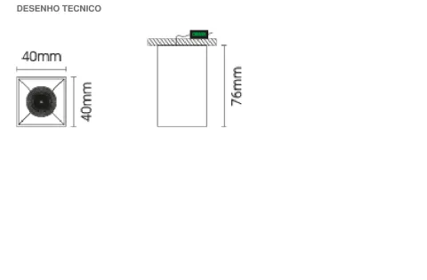 Luminária Saliente em Alumínio para Teto Tromilux 1524.102.1X2 Branco