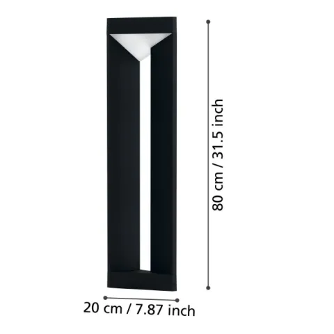 Luz de caminho LED em alumínio fundido preto NEMBRO EGLO 98751