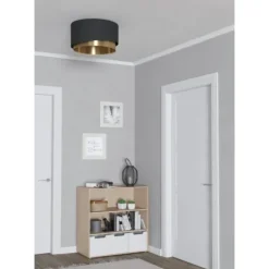 MANDERLINE Candeeiro de Teto EGLO - Design Assimétrico em Preto e Latão 39924