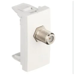 Módulo com conector coaxial ficha F-TV-1-módulo-45979 Branco Série Quadro 45 efapel