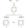 Módulo com conector RJ 45 branco com categoria 6-UTP-um-módulo-45978 Série - Quadro 45 efapel