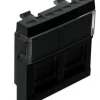 Módulo com conector RJ 45 preto mate-dois-módulos-45971 SPM Série Quadro 45 efapel