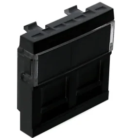 Módulo com conector RJ 45 preto mate-dois-módulos-45971 SPM Série Quadro 45 efapel