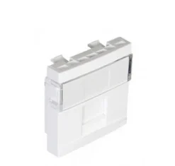 Módulo 1 saída p/conetor RJ45 - 2 módulos em branco - 45976 SBR - Série Quadro 45