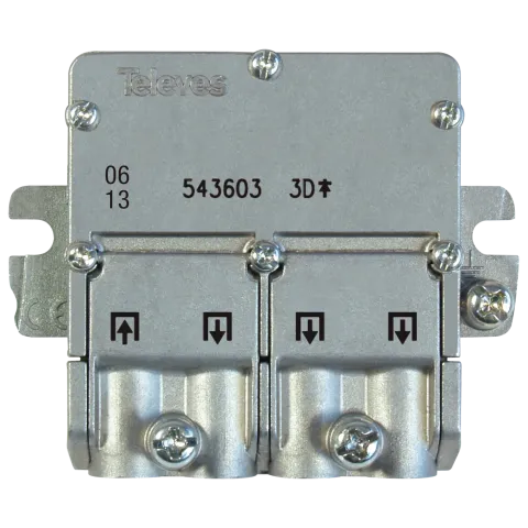Mini-Repartidor de sinal tv televes 543603 EasyF 3D 5...2400MHz 8,5/7,5dB
