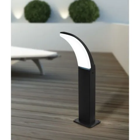 Pilar de Exterior LED Preto com Luz Branca Quente FIUMICINO EGLO 98151
