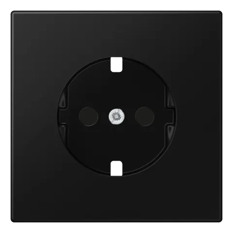 Placa central para bases de tomada SCHUKO® Safety Plus preto mate LS JUNG LS1520KIPLSWM