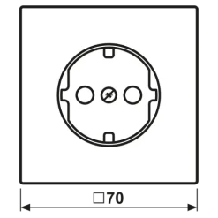 Placa central para bases de tomada SCHUKO® Safety Plus alumínio lacado antracite LS JUNG AL1520KIPLAN