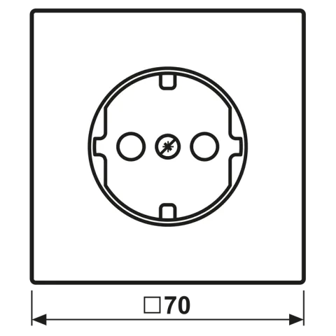 Placa Central para Bases de Tomada SCHUKO® Safety Plus Latão Antik JUNG ME1520KIPLAT