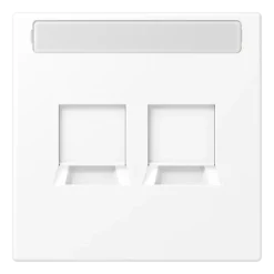 Placa central para conectores RJ 2x UMA-CAT6A preto JUNG LS1969-2NAWESW