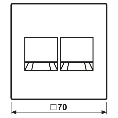 Placa central para conectores RJ 2x LS JUNG LS1969-25WELG