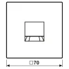 Placa central para conectores RJ UMA-CAT6A cinzento claro LS JUNG LS1969-1WELG