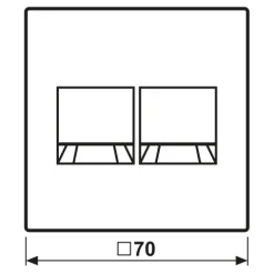 Placa central para conectores RJ 2x branca UMA-CAT6A JUNG LS1969-2WEWW
