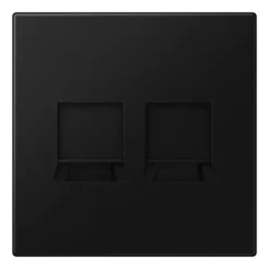 Placa Central para Conectores RJ 2x UMA-CAT6A Preto JUNG LS1969-2WESW