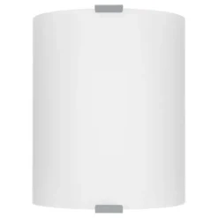 Plafon com Vidro Branco Acetinado e Suportes em Metal Prateado GRAFIK EGLO 84028