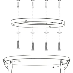Plafon de tecto turcona-z led eglo 900055