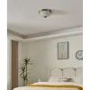 Plafon de Teto com Abajur em Vidro Branco Acetinado IMPERIAL EGLO 82741