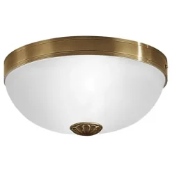 Plafon de Teto com Abajur em Vidro Branco Acetinado IMPERIAL EGLO 82741