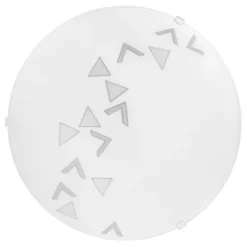 Plafon de Teto com Vidro Branco Acetinado e Metal MARS EGLO 80263