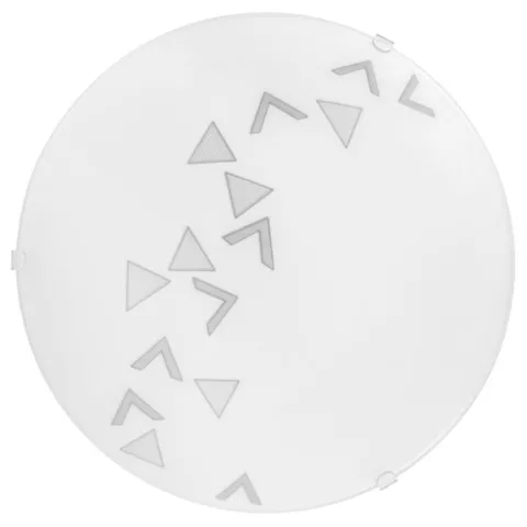Plafon de Teto com Vidro Branco Acetinado e Metal MARS EGLO 80263
