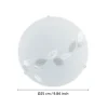 Plafon de Teto com Vidro Branco Acetinado e Motivo de Folhas MARS EGLO 80264
