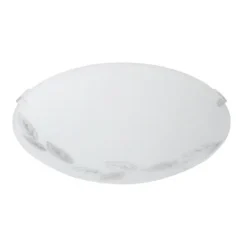 Plafon de Teto com Vidro Branco Acetinado e Motivo de Folhas MARS EGLO 80264