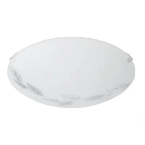 Plafon de Teto com Vidro Branco Acetinado e Motivo de Folhas MARS EGLO 80264